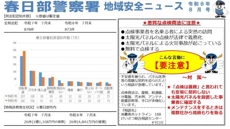 地域安全ニュース8月号