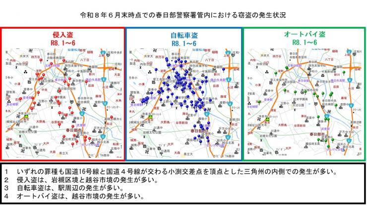 窃盗発生状況1月～6月