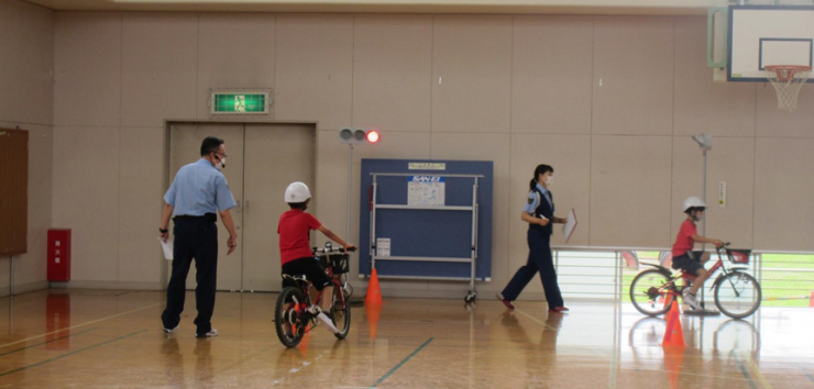 子供自転車免許の様子