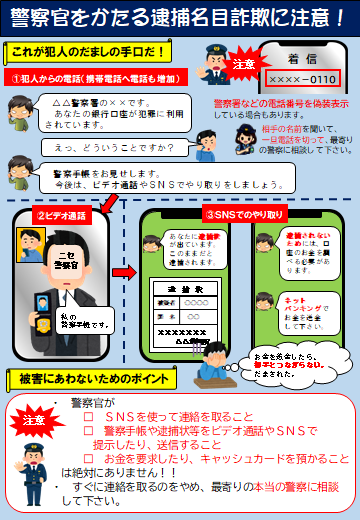 警察官を騙る詐欺チラシ訂正1