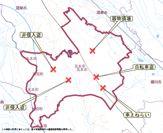 北本市 地図 4月14日から