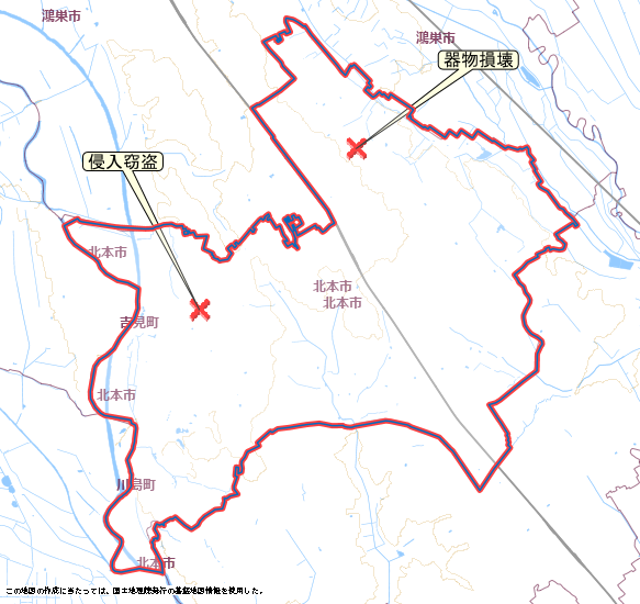 北本市　地図　6月23日から