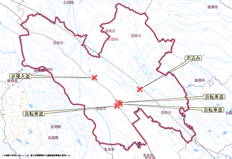 鴻巣市　地図　6月23日から