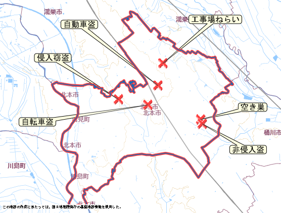北本市　地図　7月7日から