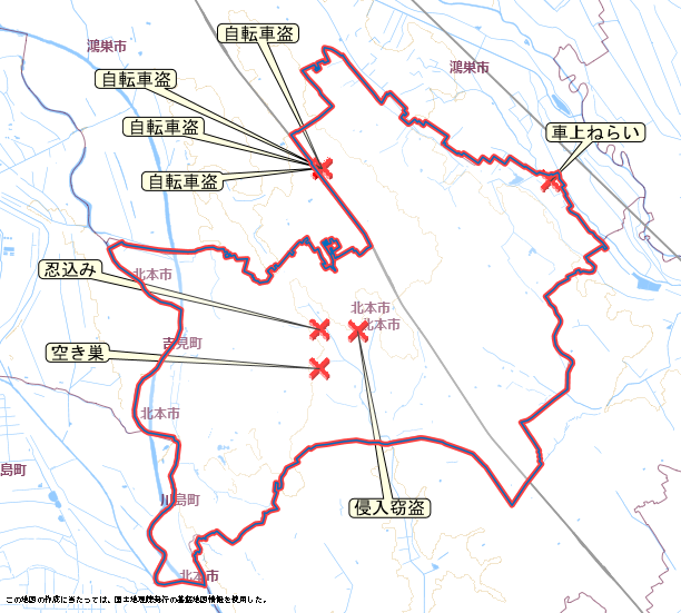 北本市　地図　7月21日から
