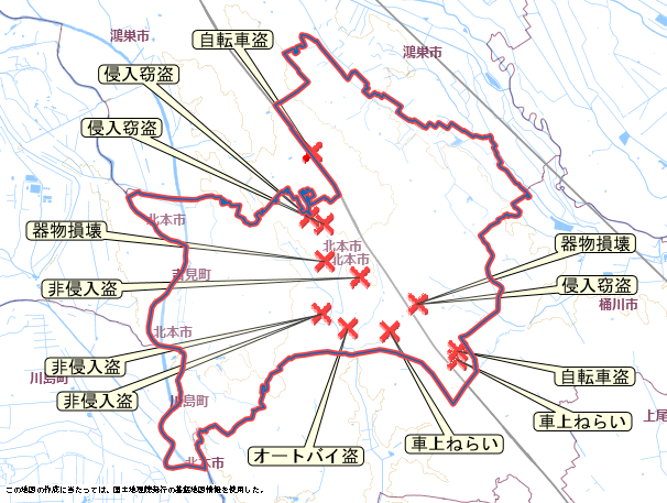 北本市 地図 8月4日から