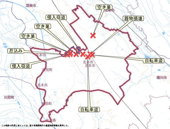 北本市 地図 8月11日から