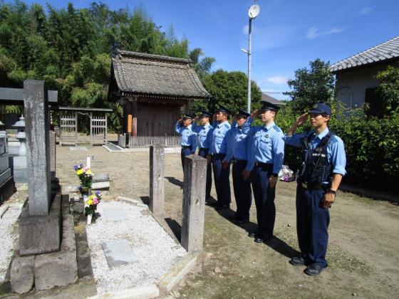 墓参整列