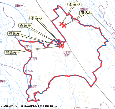 北本市　地図　11月3日から
