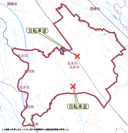 北本市　地図　11月10日から