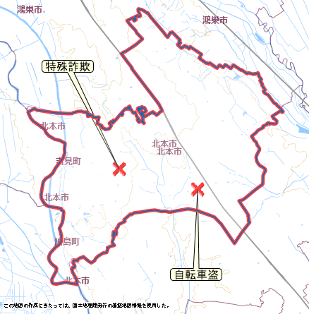 北本市 地図 11月24日から
