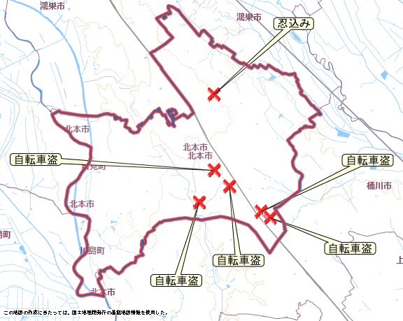 北本市　地図　2月2日から
