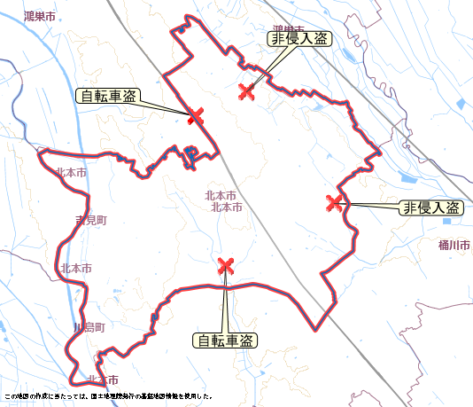 北本市　地図　２月16日から