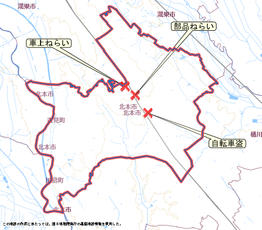 北本市 地図 2月23日から