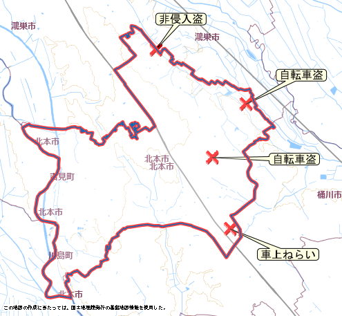 北本市 地図 3月2日から