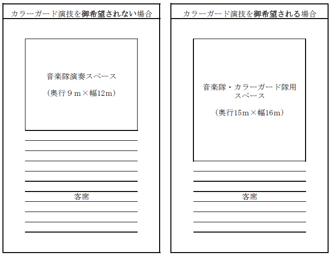 音楽隊演奏スペース