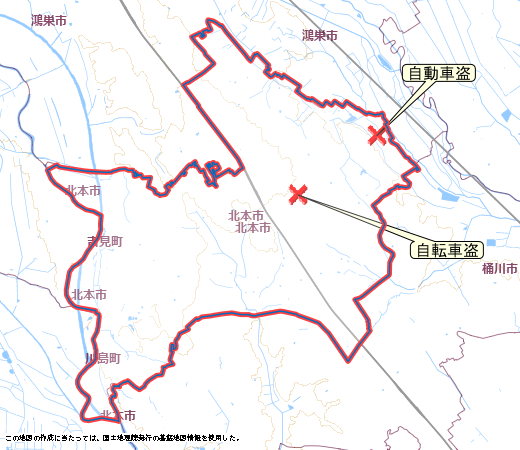 北本市　地図　3月16日から