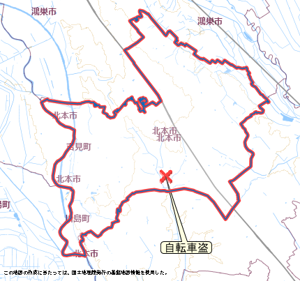 北本市　地図　3月9日から