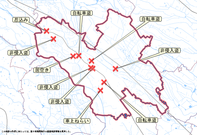 鴻巣市　地図　3月9日から