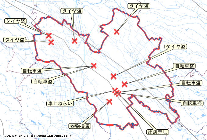鴻巣市　地図　4月13日から