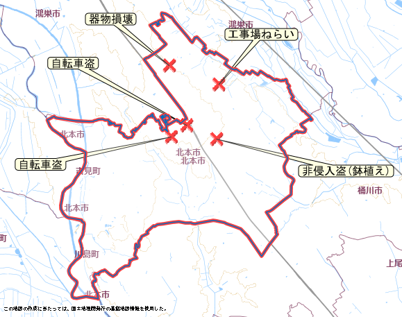 北本市 地図 4月27日から