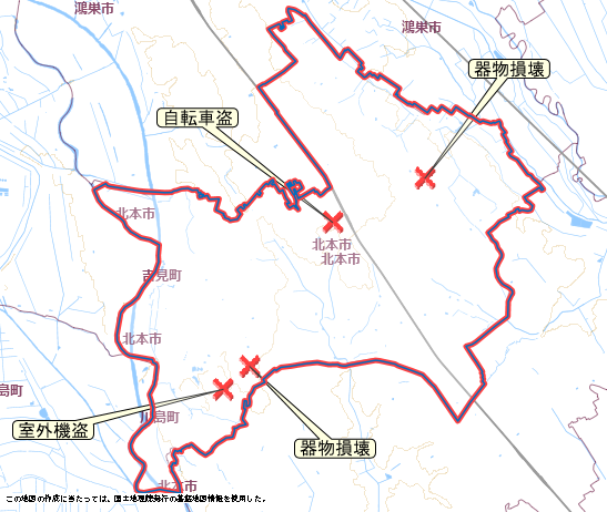 北本市　地図　5月25日から