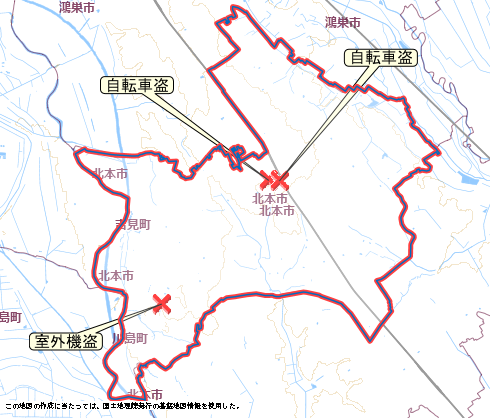 北本市　地図　6月15日から