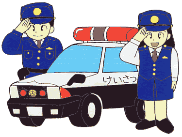 警察官とパトカーイメージ