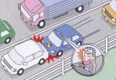 車間距離を十分とって慎重な運転を心がけましょう